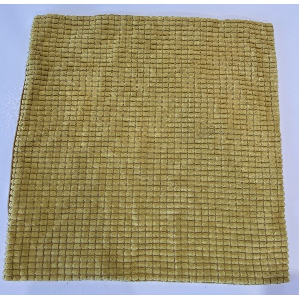 Ikea GULLKLOCKA Pillow Cushion Cover Chenille Cotton 20" x 20" Yellow